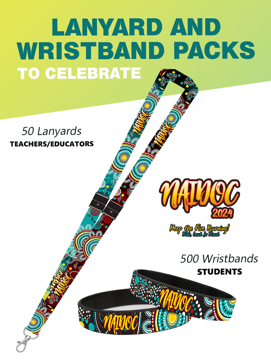 NAIDOC 2024 Lanyard and Wristband Packs DELIVERY DATE EARLY APRIL 2